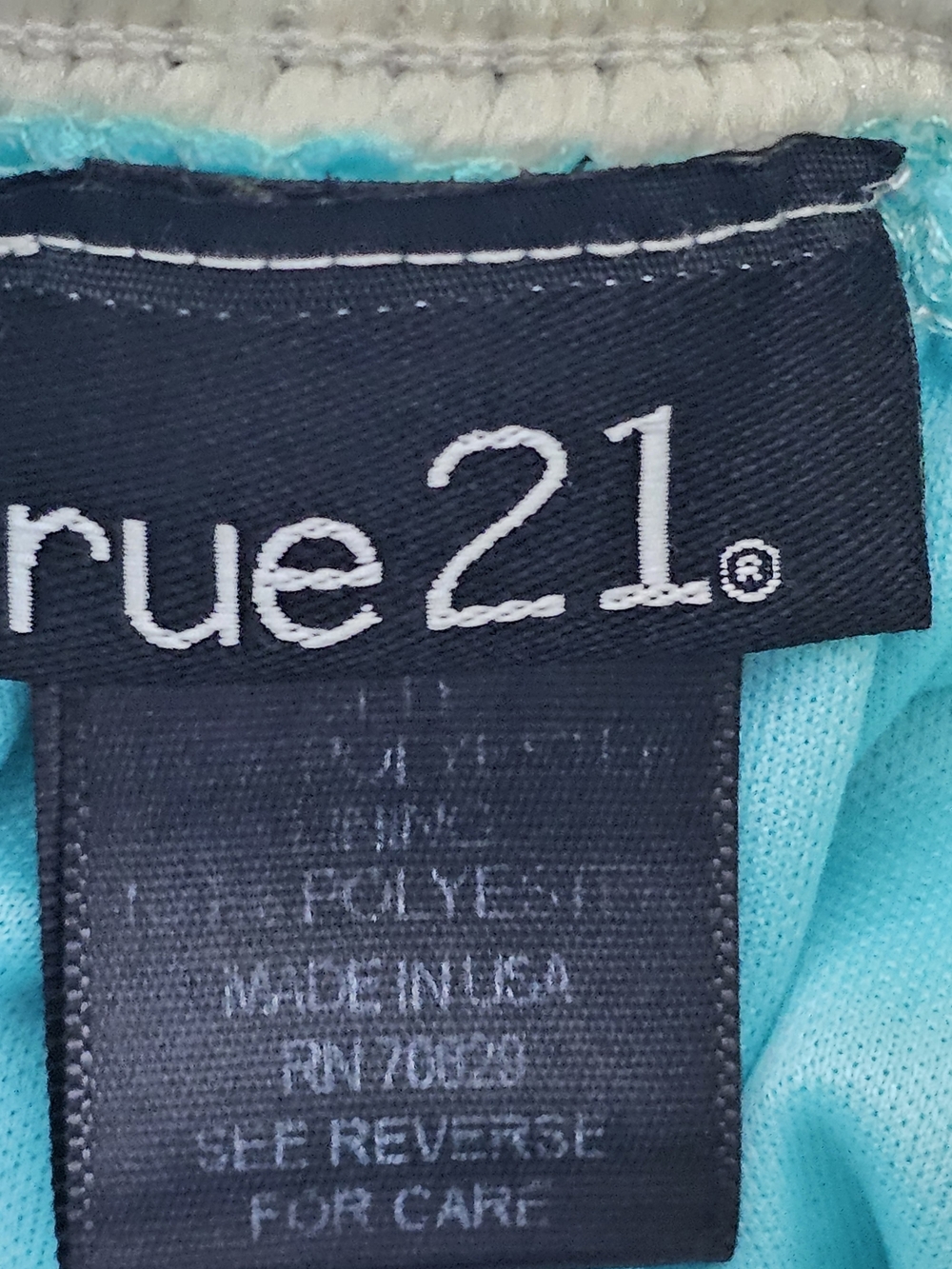 Women's Fairycore Handkerchief Hem Sheer Skirt Aqua with Cream Waistband  Rue21 - Picture 3 of 14